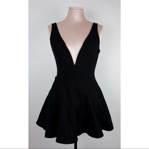 Lulu’s Black Mini Romper Dress